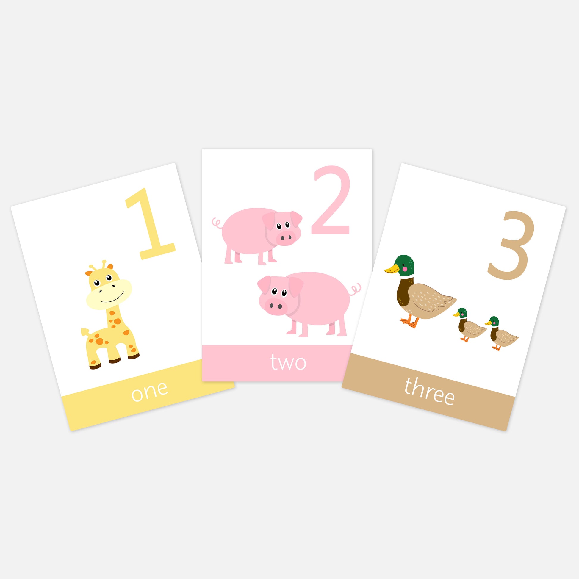 Numbers 1-10 Toddler Counting Flashcards-Little Boo Learning-1-10,123,counting,Flashcards,maths,Numbers