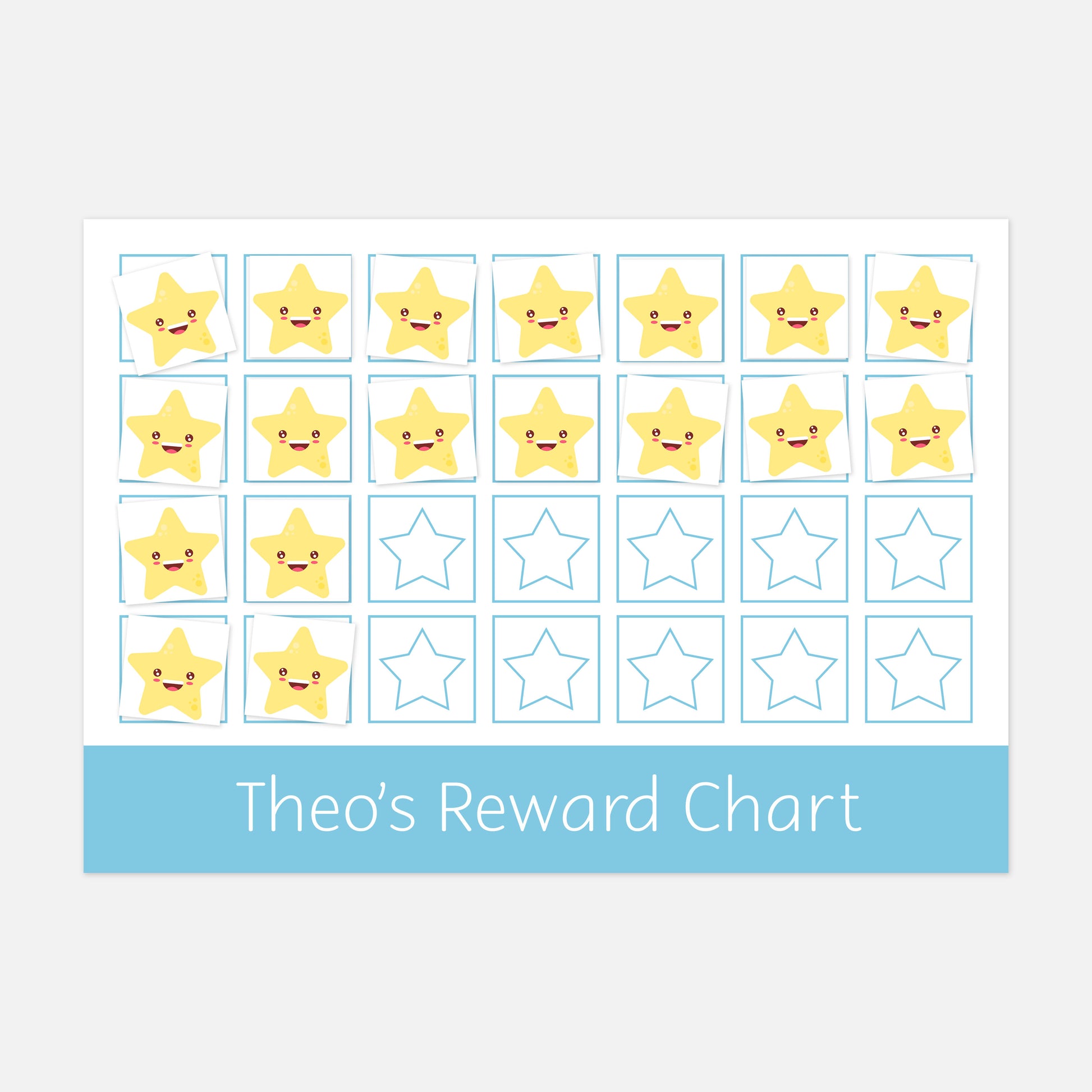 Personalised Reward Chart (28 Stars)-Little Boo Learning-reward chart