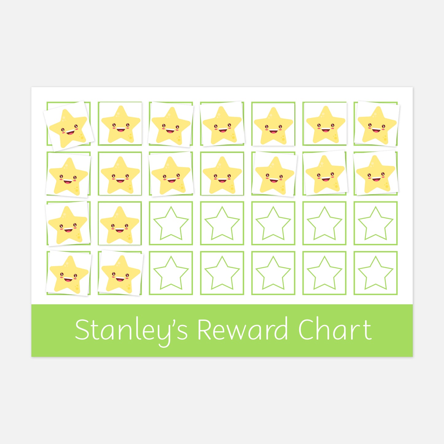 Personalised Reward Chart (28 Stars)-Little Boo Learning-reward chart
