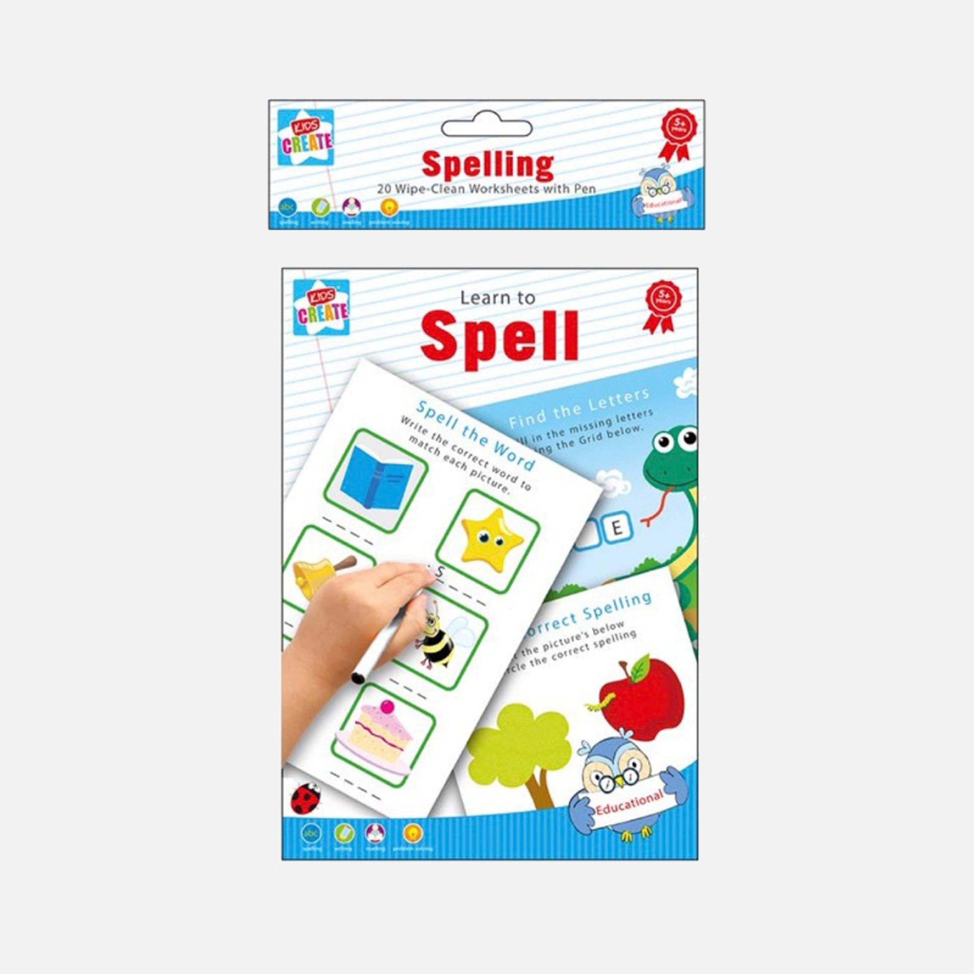 Learn to Spell (wipe clean workbook) โ Little Boo Learning