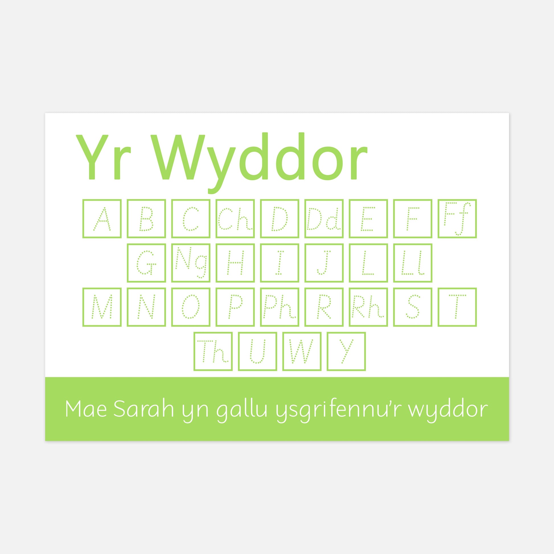 Personalised WELSH Uppercase Alphabet Learning Mat (WIPE CLEAN)-Little Boo Learning-alphabet,Learning Mat,learning mats,tracing,wipe clean