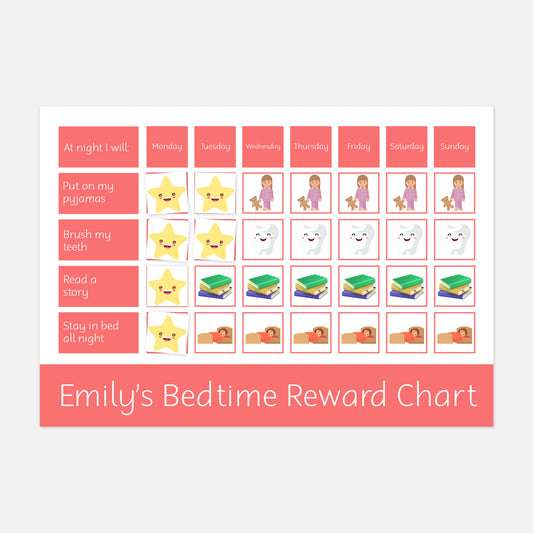 Personalised Bedtime Reward Chart-Little Boo Learning-Learning Mat