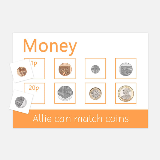 Personalised Coins Learning Mat (Version 2 - Denominations)-Little Boo Learning-Learning Mat,learning mats,money