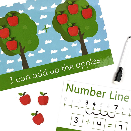LIMITED EDITION Counting Apples Learning Mat Set-Little Boo Learning-