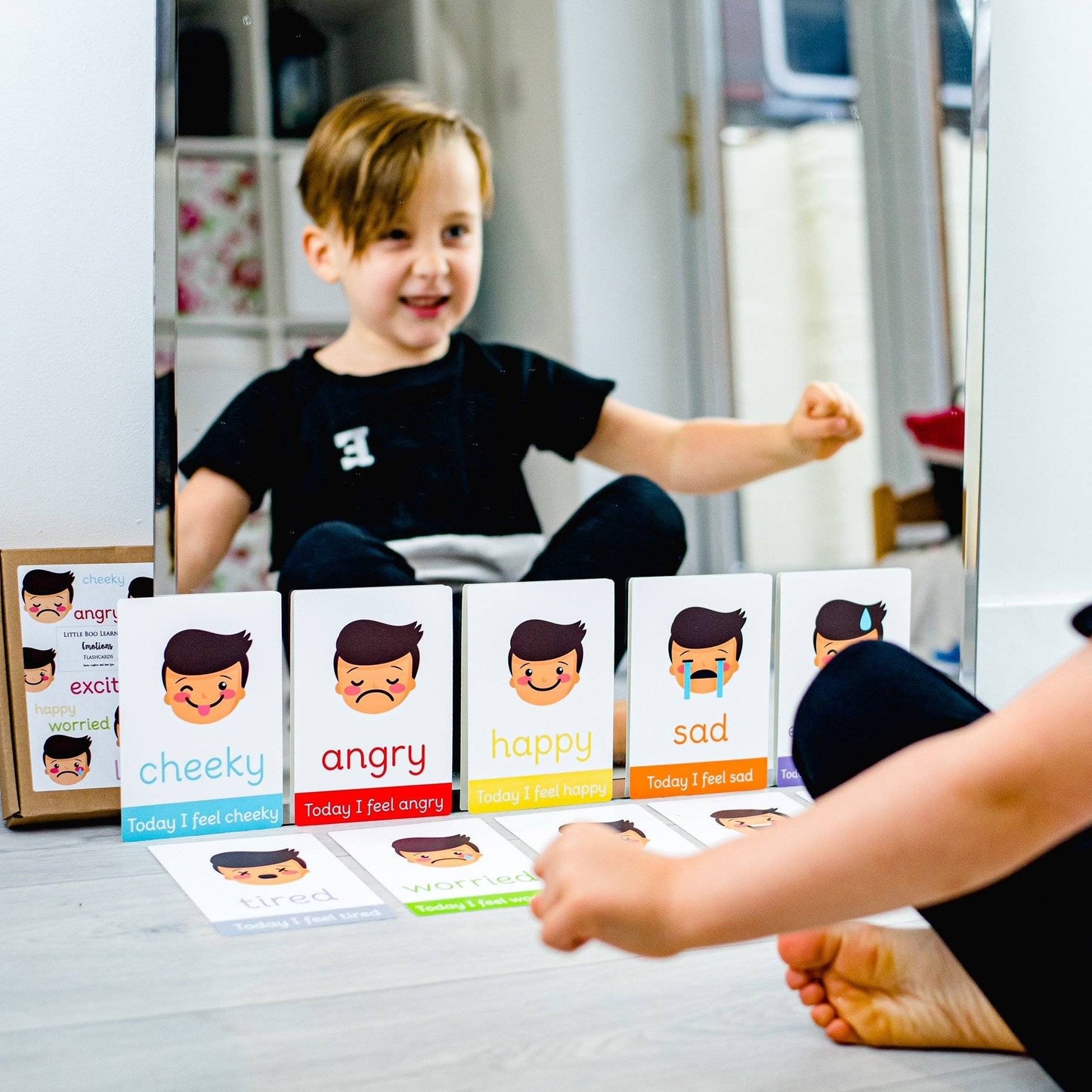 Boy Emotions Flashcards-Little Boo Learning-emotions,feelings,Flashcards,normal