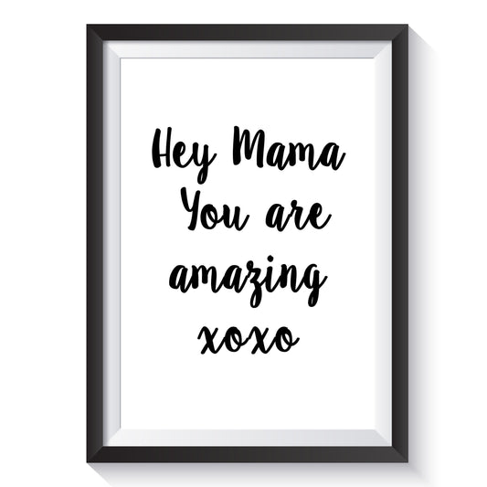 ‘Hey Mama’ Print A4-Little Boo Learning-