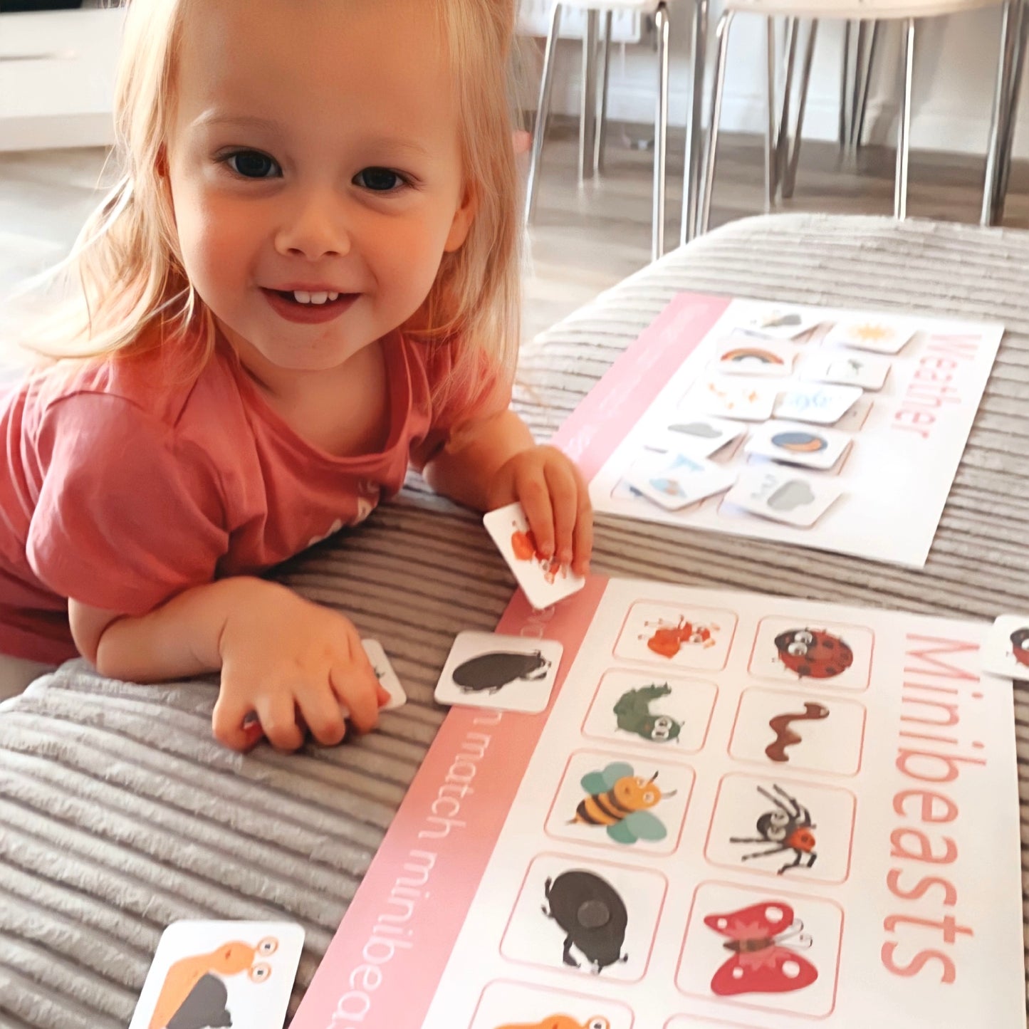 PERSONALISED Minibeasts Learning Mat (Version 1 - Pictures)