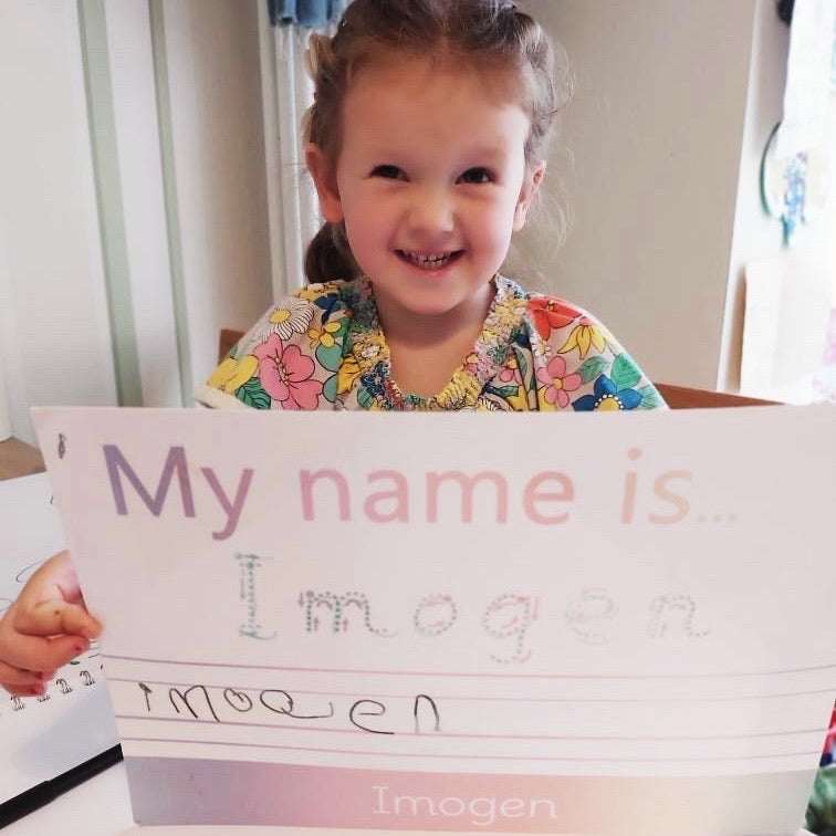 Personalised TRACE IT, COPY IT 'My Name is...' Spelling Mat (WIPE CLEAN)-Little Boo Learning-Learning Mat,literacy,spelling