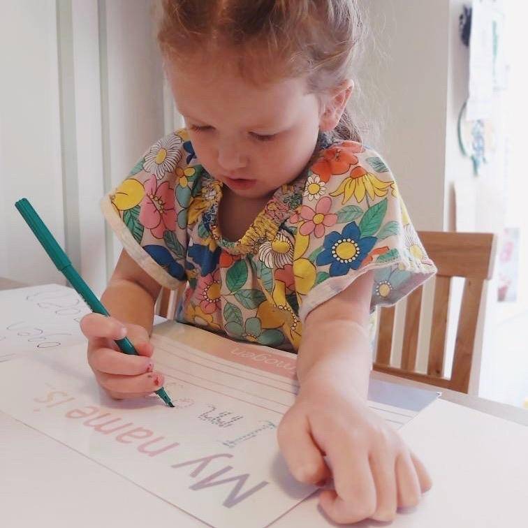 Personalised TRACE IT, COPY IT 'My Name is...' Spelling Mat (WIPE CLEAN)-Little Boo Learning-Learning Mat,literacy,spelling