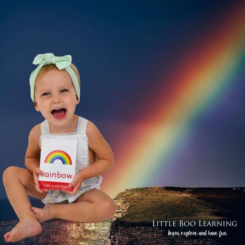 Weather Flashcards-Little Boo Learning-cloudy,flashcards,moon,rainbow,snowy,stars,sun,weather