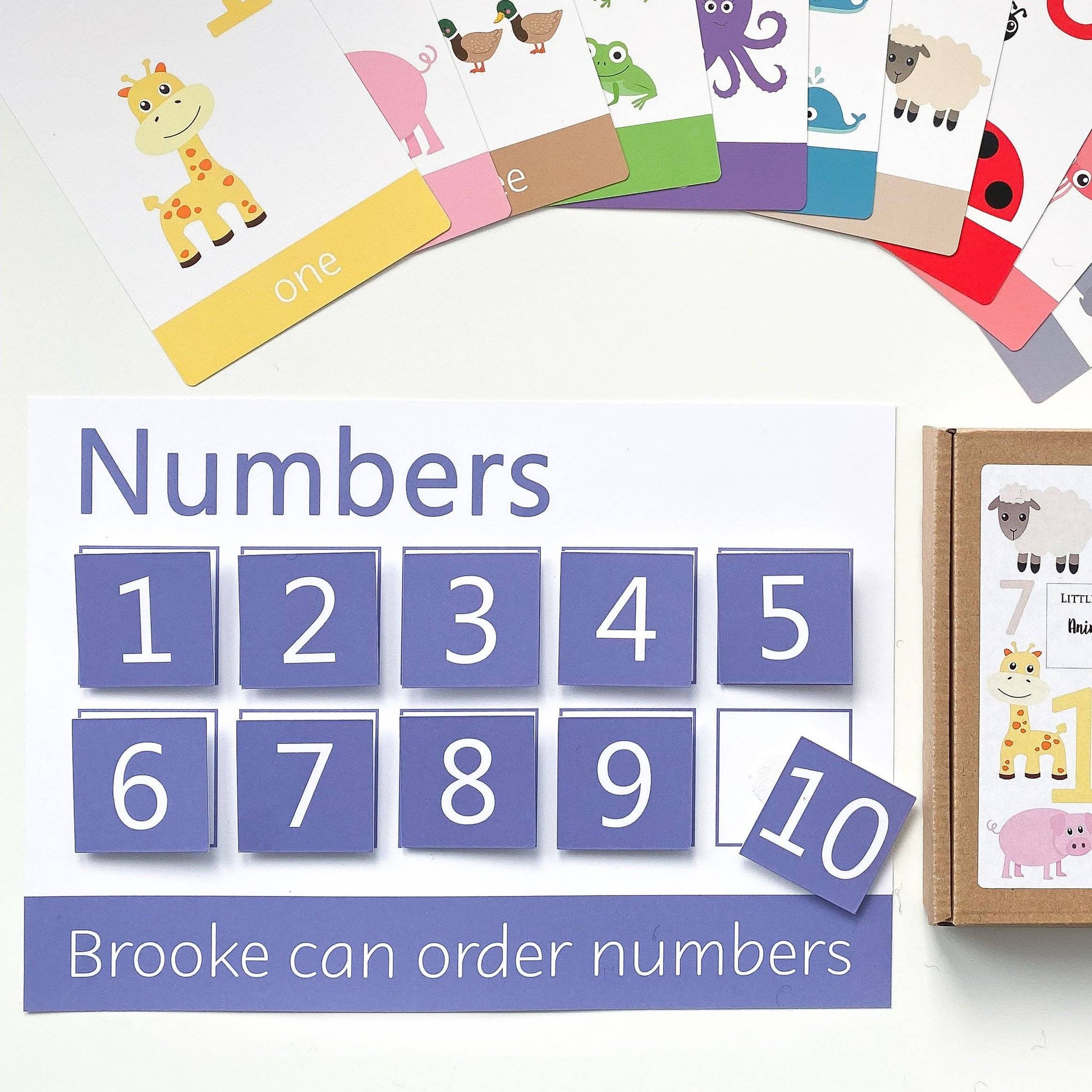 Personalised Numbers Learning Mat (Ordering)-Little Boo Learning-1-10,counting,maths,Numbers,numeracy