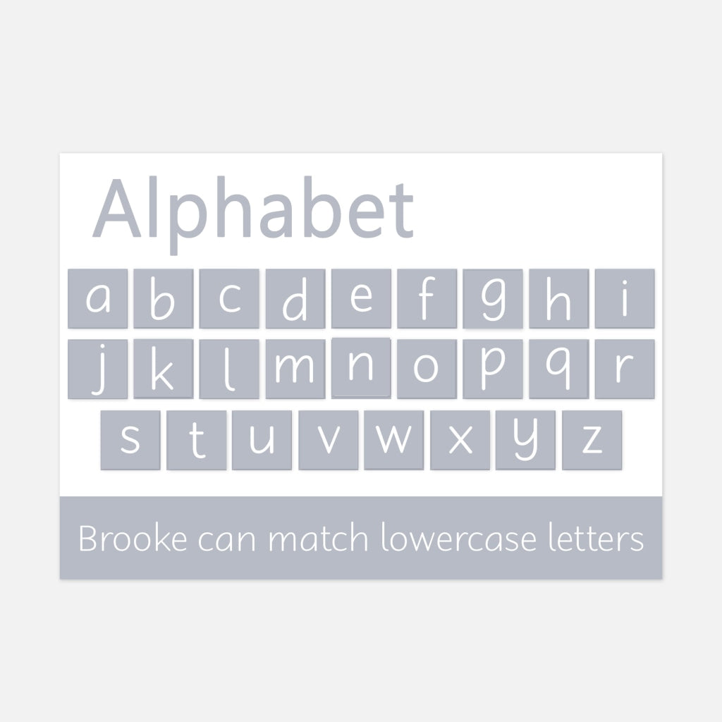 PERSONALISED Alphabet Learning Mat-Little Boo Learning-A-Z,ABC,Alphabet,Learning Mat,Letters,literacy