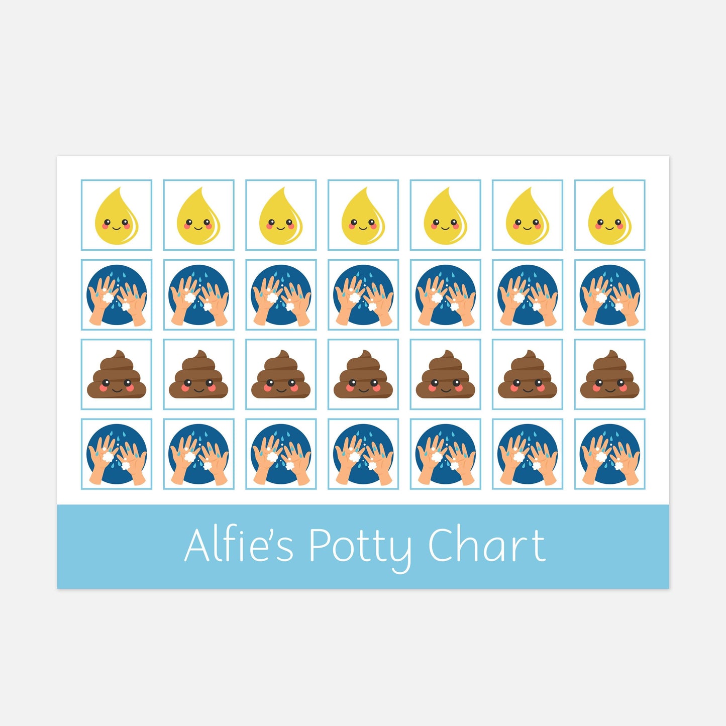 Personalised Potty Training Reward Chart-Little Boo Learning-reward chart