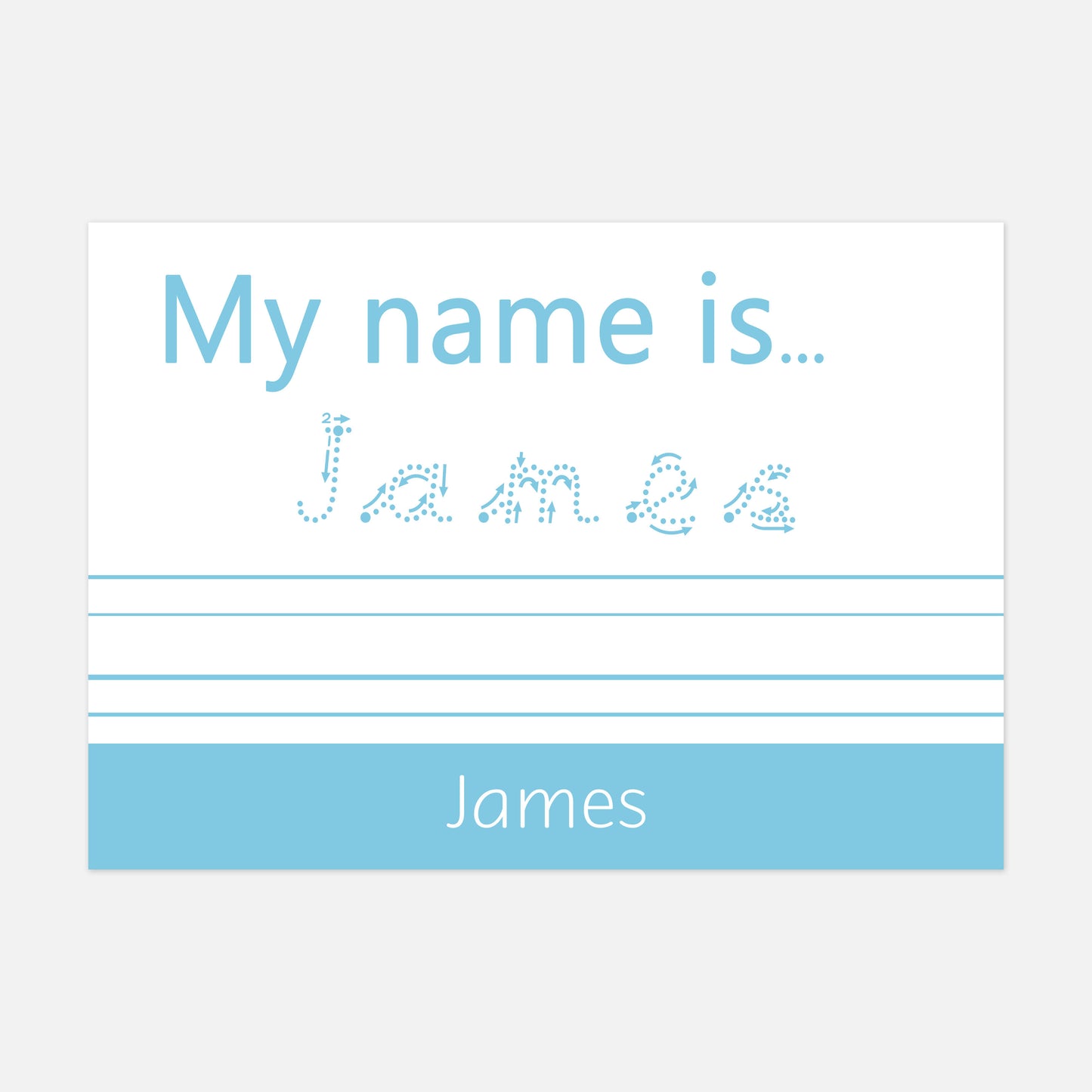 Personalised TRACE IT, COPY IT 'My Name is...' Spelling Mat (WIPE CLEAN)-Little Boo Learning-Learning Mat,literacy,spelling