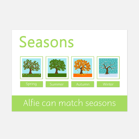 Personalised Seasons Learning Mat-Little Boo Learning-Learning Mat,seasons